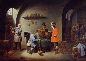 Gambling Scene at an Inn