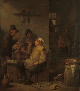 Mason Smoking with Companions in a Tavern
