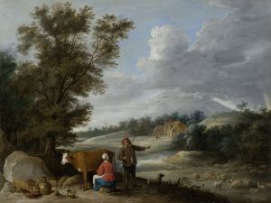 Landscape with Milkmaid and Shepherd