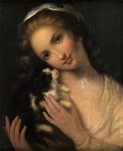Jeune fille au chat