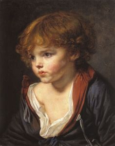 Petit Garçon blond à la chemise ouverte