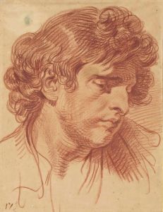 Tête d’homme aux cheveux bouclés