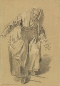 Old Woman with Arms Outstretched