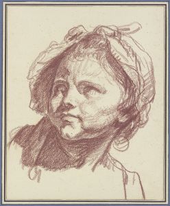 Girl’s head with bonnet