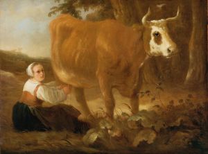 A Milkmaid With A Cow