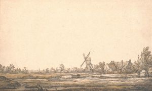 Landskab med en mølle