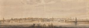 Panoramic View of Dordrecht and the River Maas