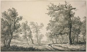 Path through an oak forest