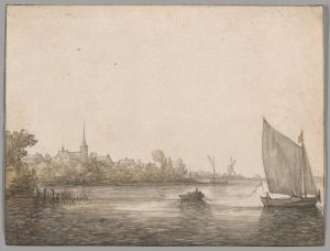 View of IJsselmonde Seen Across the New Maas