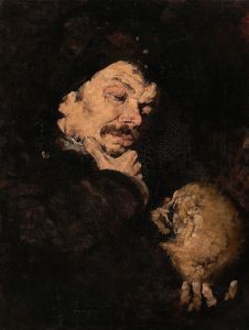 Man Holding a Skull