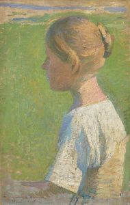 Jeune femme de profil