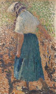 Jeune femme dans les vignes