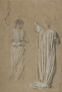 Studies of a standing draped figure