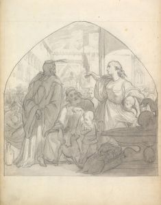 Scene in an Italian City with Figures Near a Fountain
