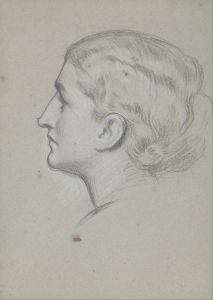 Study of a woman’s head for the painting ‘A noble lady of Venice’
