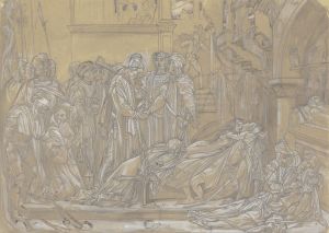 Die Versöhnung der Familien Montague und Capulet im Angesicht der Leichen von Romeo und Julia