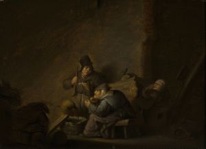 Genre scene in an interior