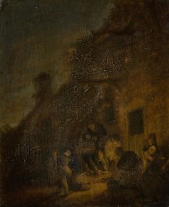 Slaughtering a Pig by Torchlight