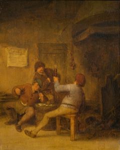Peasants Drinking and Smoking