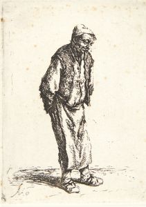 Farmer with his hands behind his back