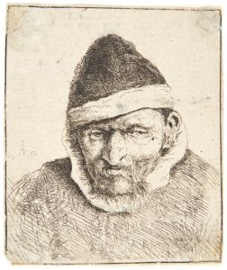 Peasant with pointed fur hat