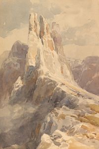 Blick auf die Vajolet-Türme in den Dolomiten
