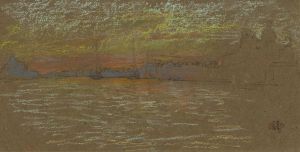 The Riva—Sunset; Red and Gold