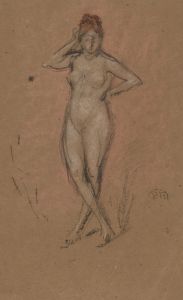 Nude Standing with Legs Crossed