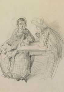 Couple seated at a table