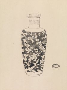Cylindrical vase with thick neck