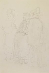 Group of three standing figures