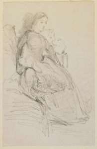 Seated woman, smoking