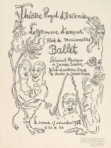 Programma van de opvoering van het ballet ‘La Gamme d’Amour’ – Schouwburg Oostende 17 december 1932