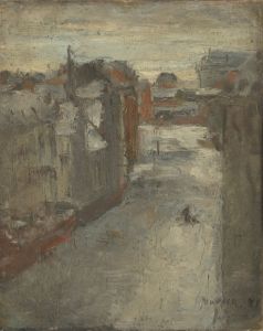 De Van Iseghemlaan onder de sneeuw