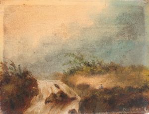 Landschap met waterval