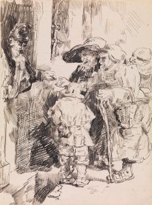 Beggars Receiving Alms at the Door of a House