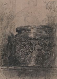 Bronze pot with Apparitions