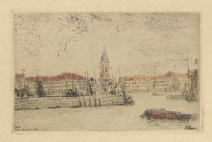 Gezicht op Oostende in het oosten