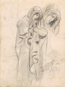 Grieving Woman and Lion’s Head