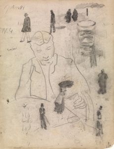 Man, Glass, Small Figures