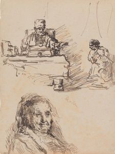 Mother of Rembrandt and Other Figures