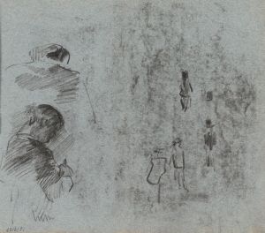 Silhouettes and two Figures Seen from the Back