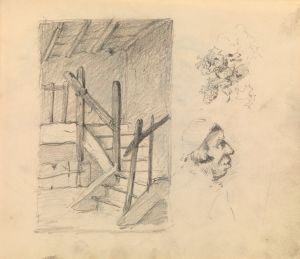 Stairs, Man, Foliage