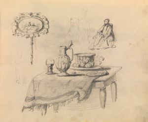 Still Life, Mirror, Seated Figure