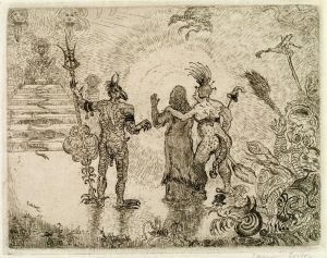 The Devils Dzitts and Hihanox Leading Christ to Hell