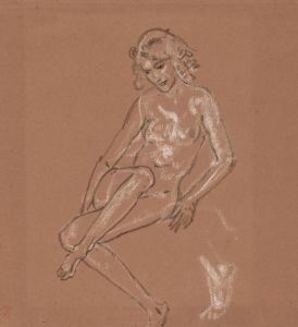 Seated Nude and a Foot