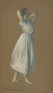 Woman Standing with Hands Behind her Head