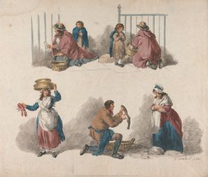 Five studies of Peddlers
