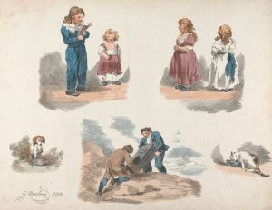 Studies of Children, a Dog, a Cat, etc.