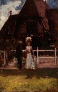 Étude pour un tableau non identifié, montrant l’hippodrome de Deauville)